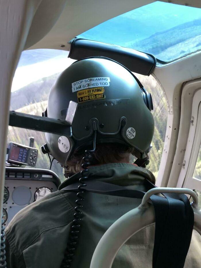 First Helicopter Ride, Pilot’s Helmet Was Terrifying