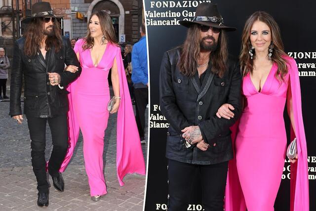 Hurley, effortlessly chic in a beautifully tailored gown, exuded confidence and sophistication, while Cyrus’s calm, charming demeanor perfectly complemented her radiance.