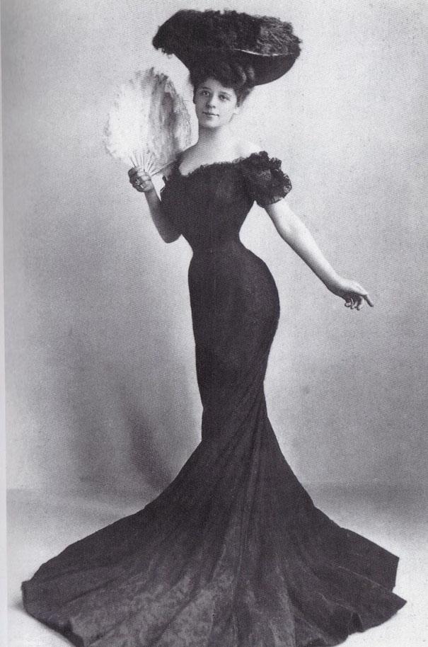 In the early 1900s, Camille Clifford epitomized the Victorian and Edwardian fascination with the hourglass figure