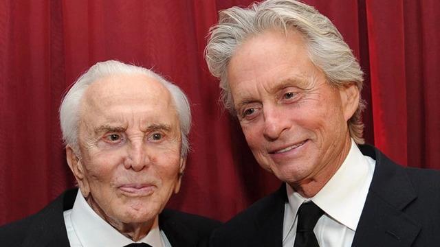 Michael Douglas and His Father, Kirk Douglas