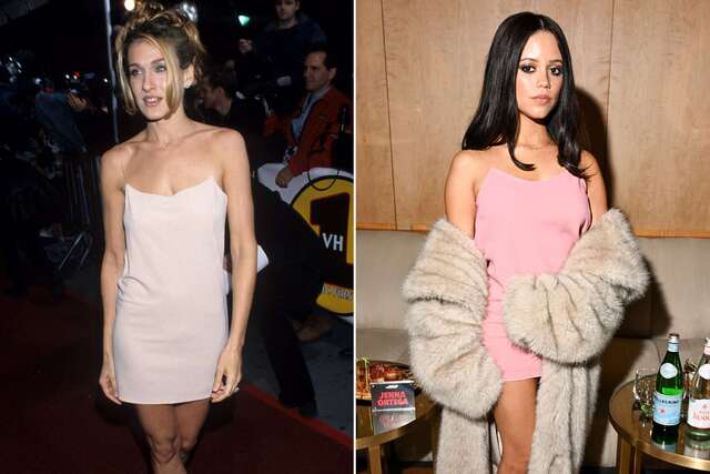 Ortega’s tribute continued at the after-party with a blush pink minidress, almost a shirt, paired with an oversized fur coat, sparking fans’ excitement.