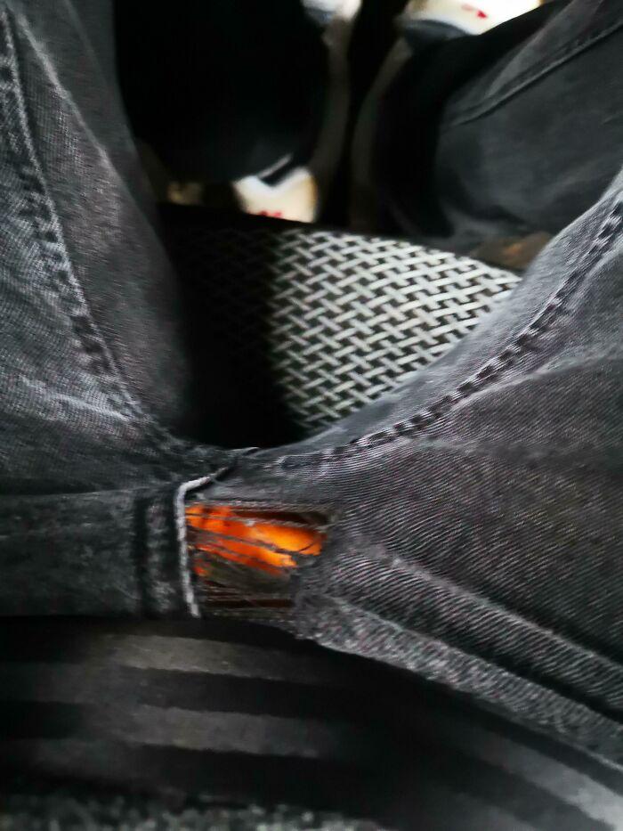 Slipped on Ice and Tore Jeans, Had to Work Wearing Bright Boxers