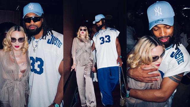 Madonna and her rumored boyfriend Akeem Morris share a tender moment while celebrating his birthday