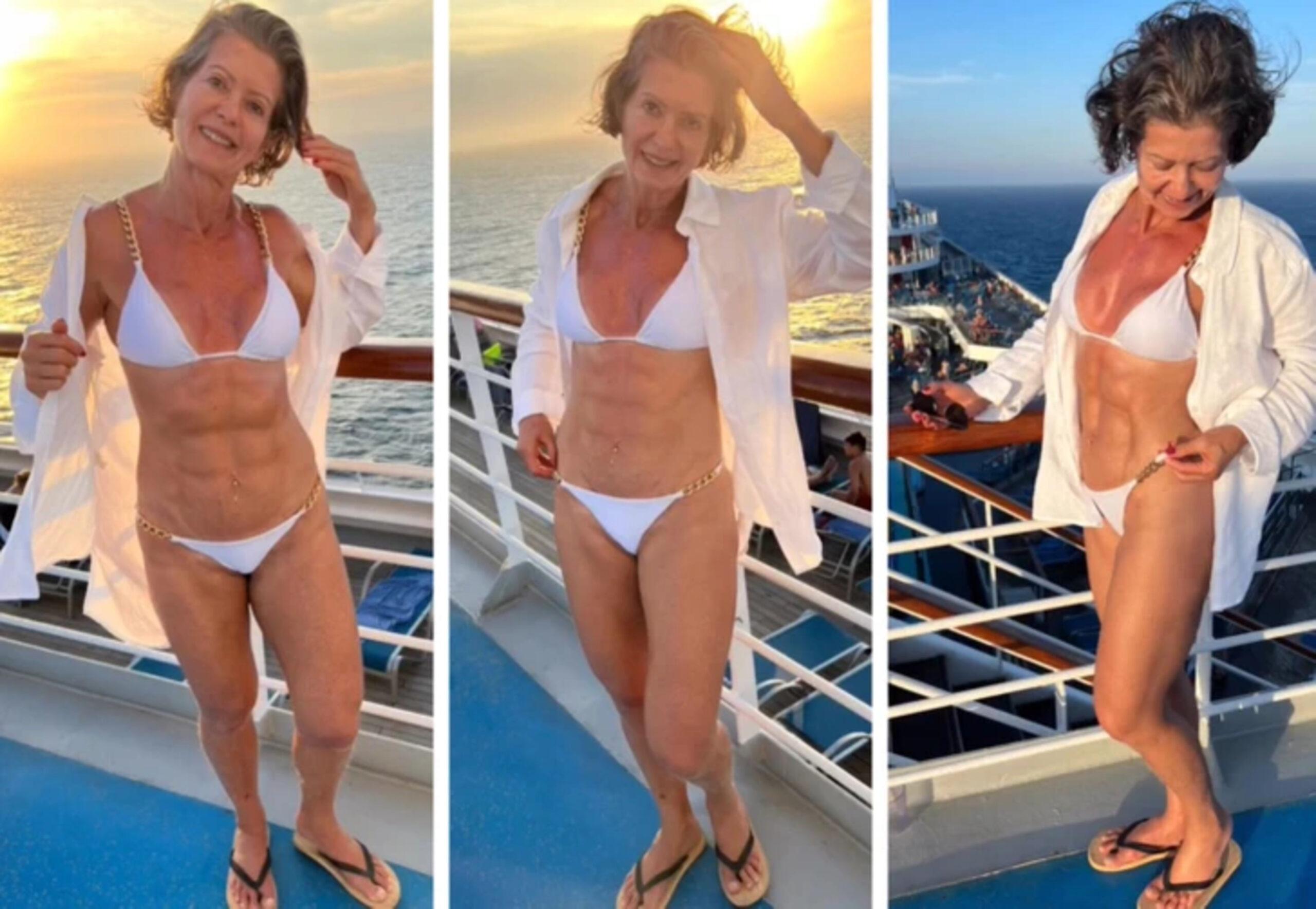 Monica’s training regimen is diverse and well-rounded, encompassing strength training, core workouts, and yoga.