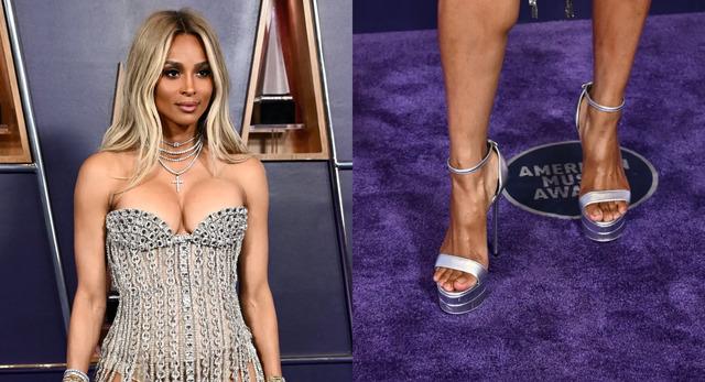 Social media quickly erupted with praise focused squarely on Ciara’s legs.