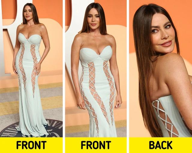 The dress, with its cutouts, sheer panels, and dramatic neckline, highlighted her figure and flawless blend of sensuality and sophistication.