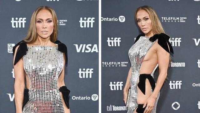 This sideless dress with delicate bows, sparkling Hassanzadeh jewelry, and silver Dolce & Gabbana heels was more than fashion—it was a bold statement.