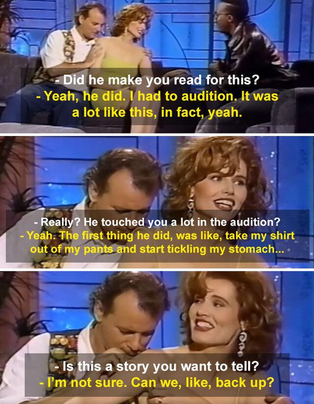 Bill Murray Publicly Harasses Geena Davis