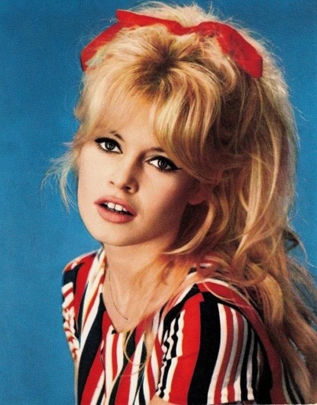 Brigitte Bardot in her early stardom years, the quintessential beauty of the 1950s.
