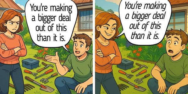 Embrace the absurd fully and turn the entire interaction into a game you control and enjoy.