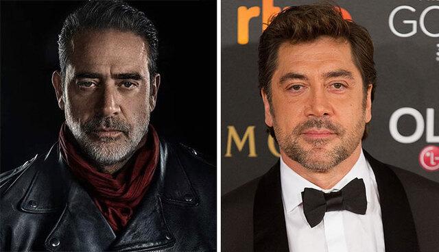 Jeffrey Dean Morgan and Javier Bardem share brooding good looks that give them an unmistakably similar vibe.