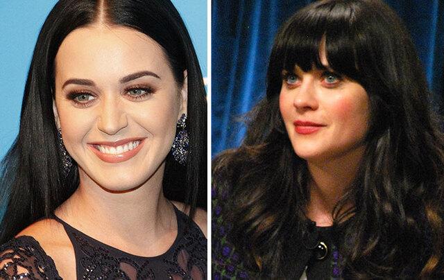 Katy Perry and Zooey Deschanel could be sisters, with their resemblance bridging the gap between pop music and sitcom stardom.