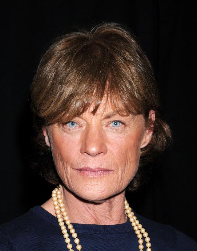 Meg Foster in her later years, embracing natural aging with grace and confidence.