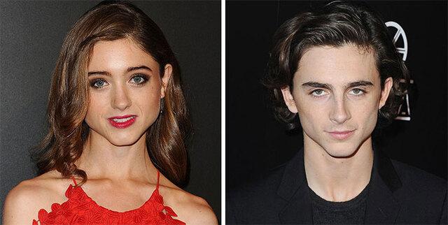 Natalia Dyer and Timothée Chalamet have matching chins and cheekbones that make their resemblance hard to ignore.