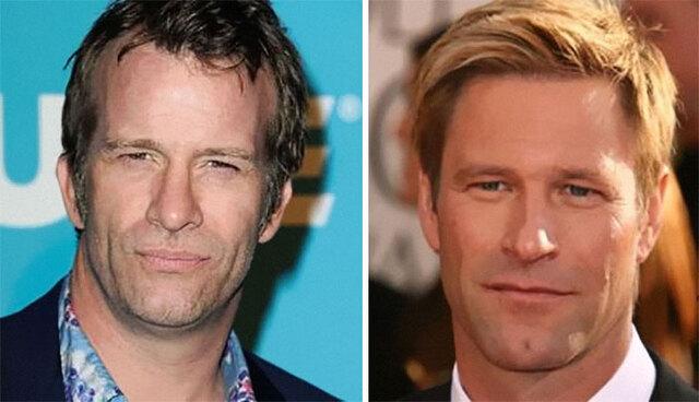 Thomas Jane and Aaron Eckhart are leading men whose identical smirks leave fans second-guessing their identities.