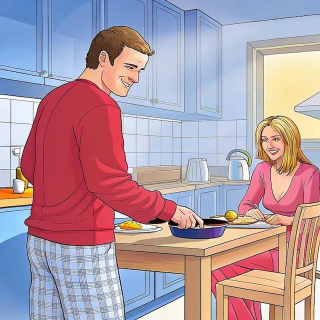 A simple breakfast that speaks volumes about affection.