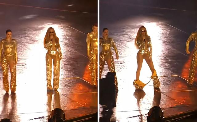 Beyoncé showed true professionalism when her chaps slipped on stage, keeping her cool and continuing the performance without missing a beat.