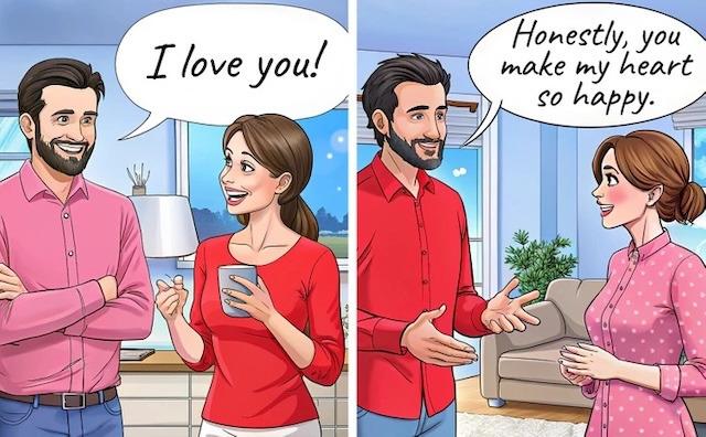 Expressing love sincerely, making every word count.