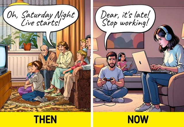 Family Time: Together, But Separate