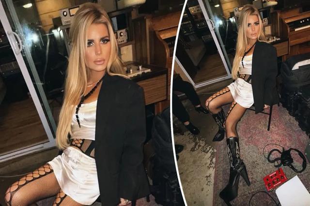 Jessica Simpson, casually seated in a recording studio, hinted at a long-awaited return to music