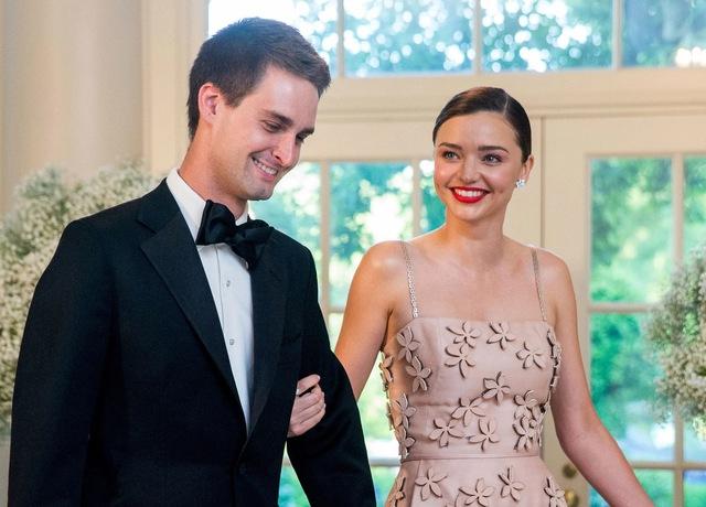 Miranda shares three children with her husband, Snapchat CEO Evan Spiegel