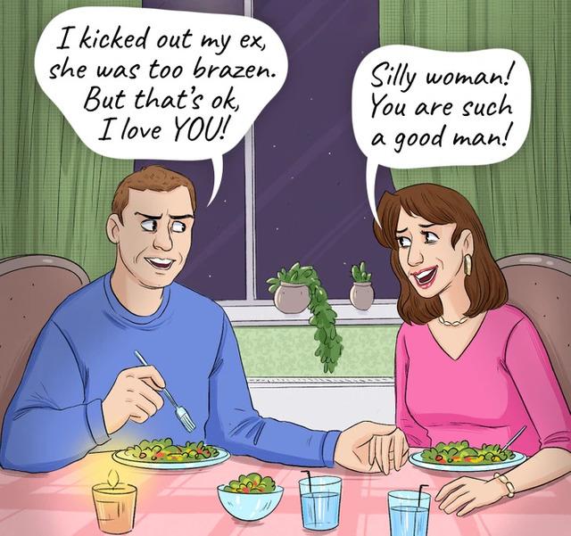 Negative talk about exes is frequent, showing unresolved emotional baggage.