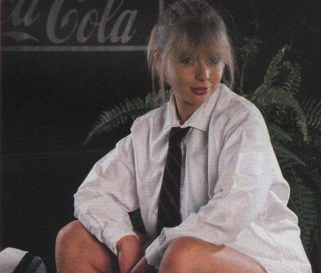 Pauline Hickey exudes effortless charm in a classic 80s look.