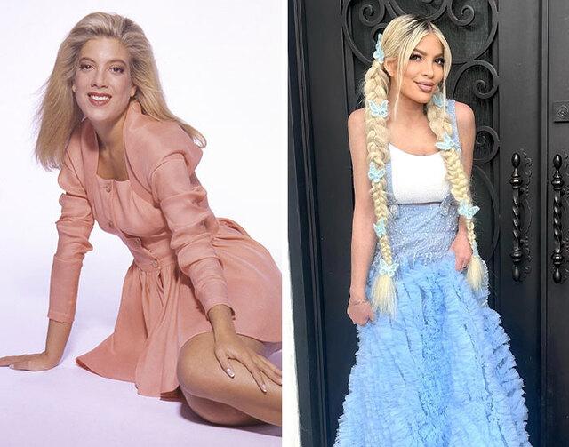 Tori Spelling attributed her evolving look to expert contouring, but speculation about fillers and other procedures has followed her for decades.