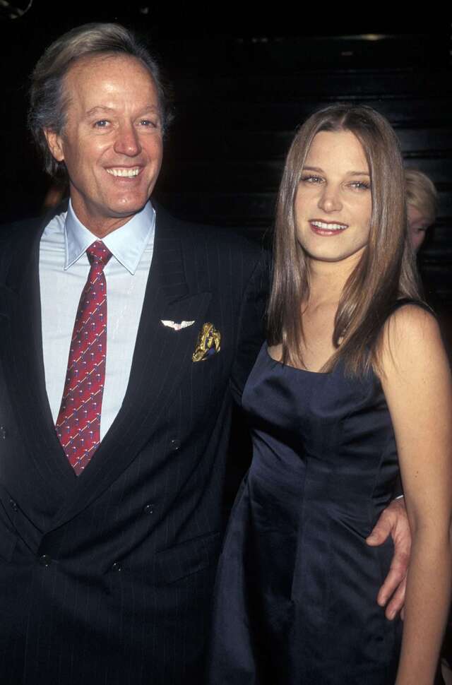 Bridget Fonda with her famous dad, actor Peter Fonda