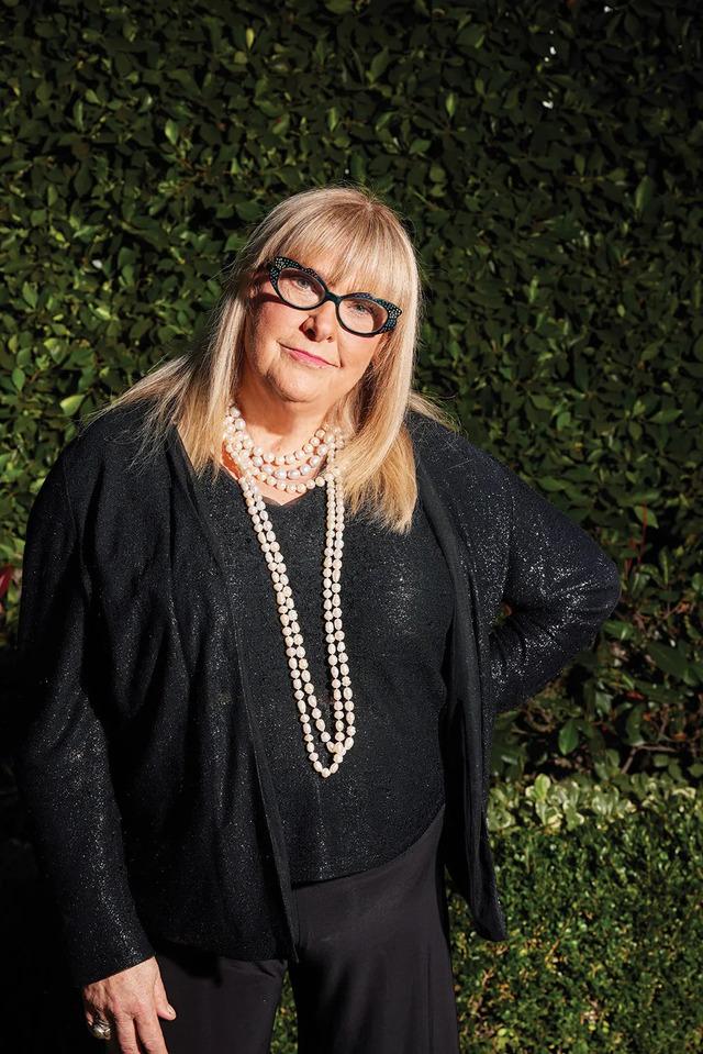 Colleen Camp today—refined, confident, and undeniably iconic, maintaining her status as a Hollywood legend with poise and grace.