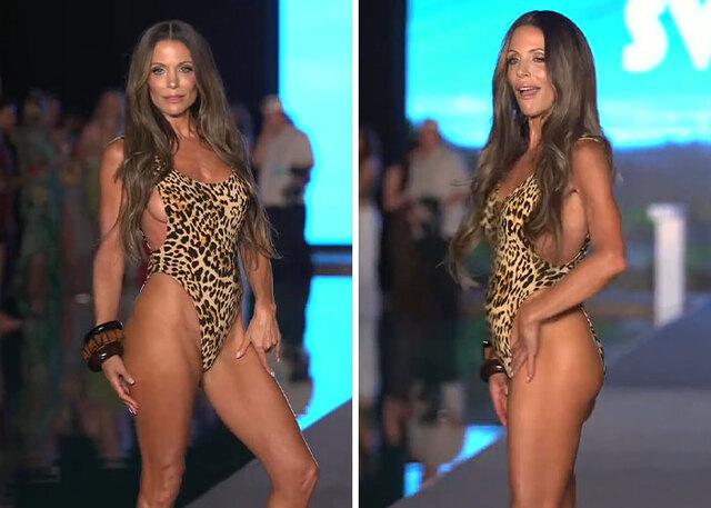 Other looks included a high-waisted leopard-print swimsuit that added a touch of sophistication and a polka-dot bikini,