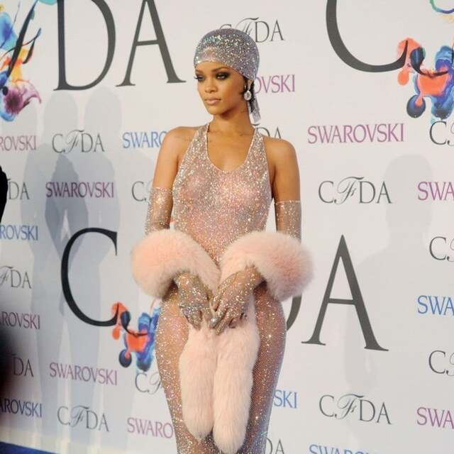The 2014 CFDA Awards captured the world’s attention when she wore a sheer crystal-covered gown that shimmered with audacity and elegance