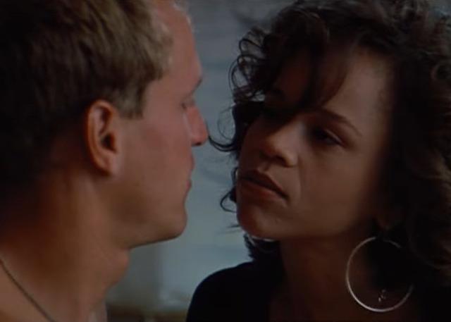 Woody Harrelson and Rosie Perez in a memorable scene from 'White Men Can’t Jump'.