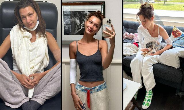 She revealed she had gotten her period that same morning and was still recovering after being hospitalized for Lyme-related symptoms weeks earlier.