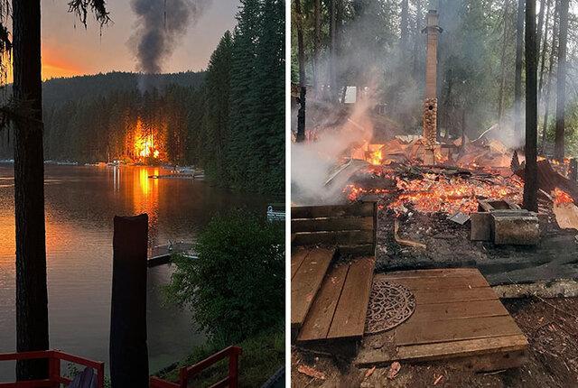 A 100-year-old family cabin burns down on the first day of vacation.