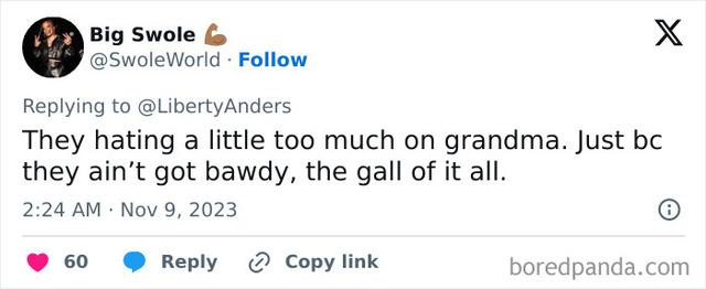 A lighthearted response to the harsh criticisms, reminding everyone that age or body type should not determine who gets to feel beautiful.