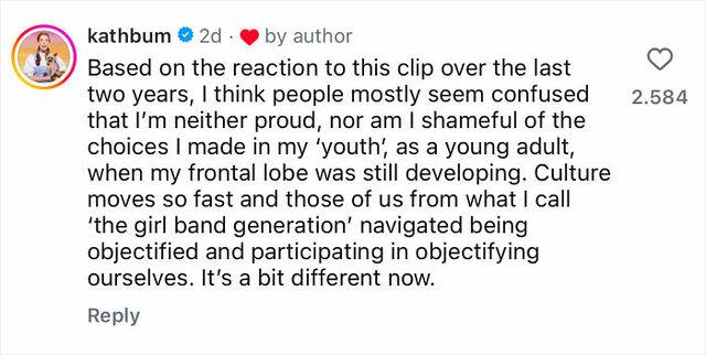 A reaction from the audience, showcasing the differing views on Katherine Ryan's controversial story.