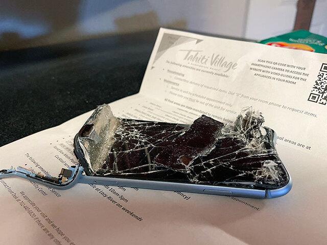 A sofa-bed mishap on the first night of vacation.