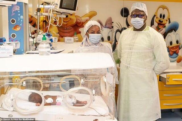 Born at just 30 weeks gestation, each baby weighed under 500 grams 