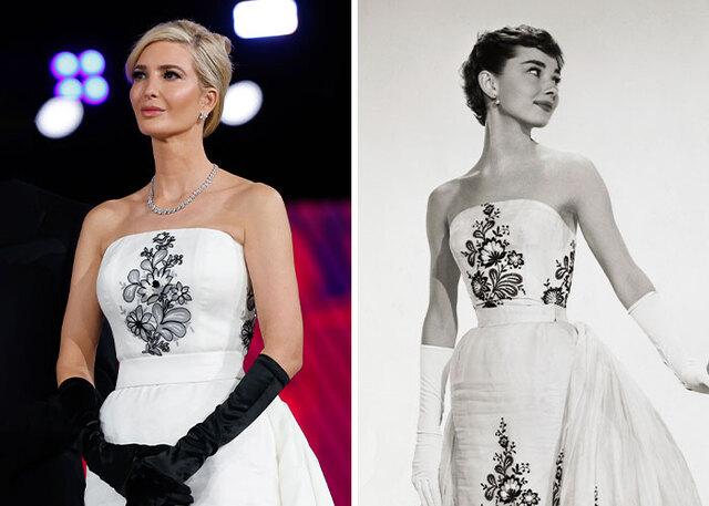 Delve into Ivanka Trump’s controversial recreation of Audrey Hepburn’s 1954 Sabrina gown and the backlash it sparked.