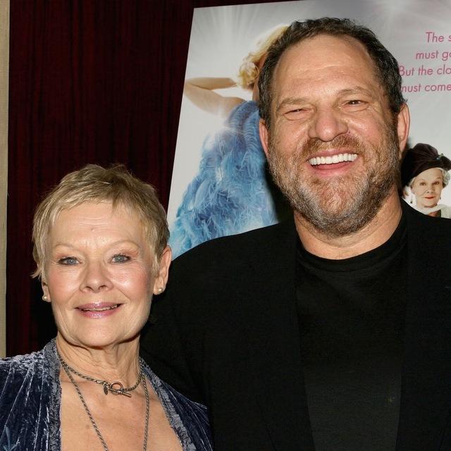 Judi Dench and Harvey Weinstein attending a film premiere, moments before the storm of controversy that would later engulf Weinstein’s career.