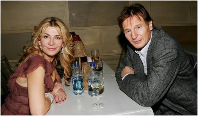 Liam Neeson and Natasha Richardson enjoy a quiet dinner together, captured in an intimate moment before their tragic loss.