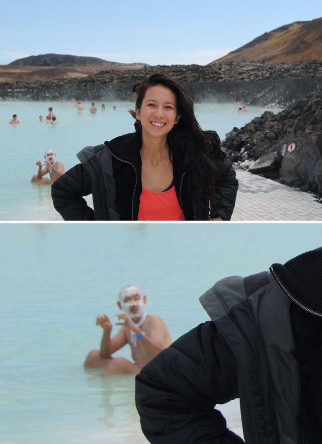 The best photobomb discovered in Iceland.