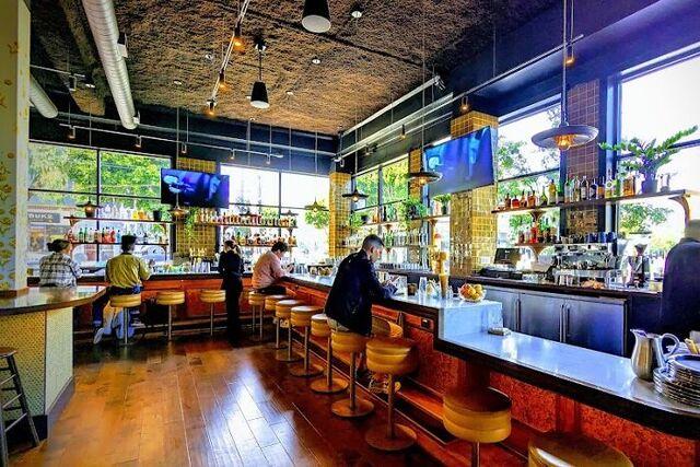 The calm before the storm in the Hazie’s restaurant, where the incident began.