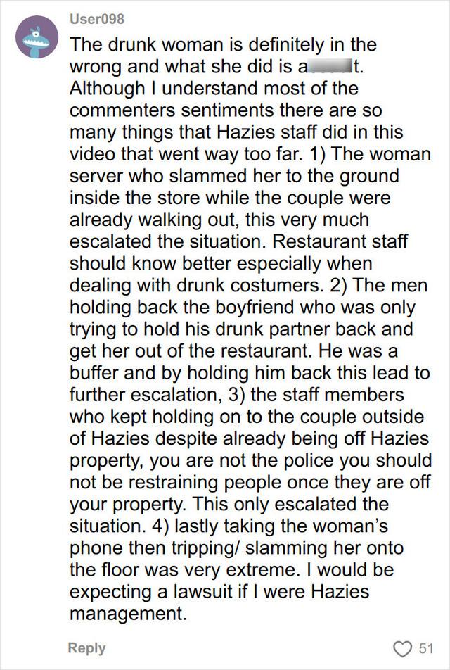 While some were appalled by her actions, others felt conflicted