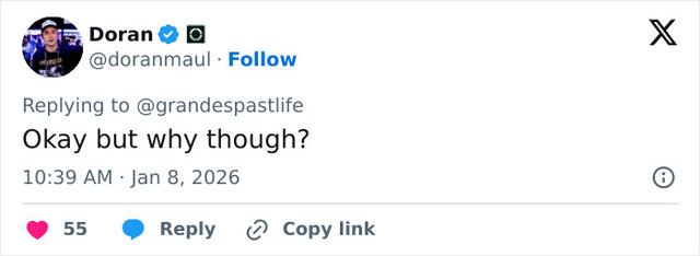 A fan expresses discomfort at the controversial moments during the Madonna and Ariana Grande performance.