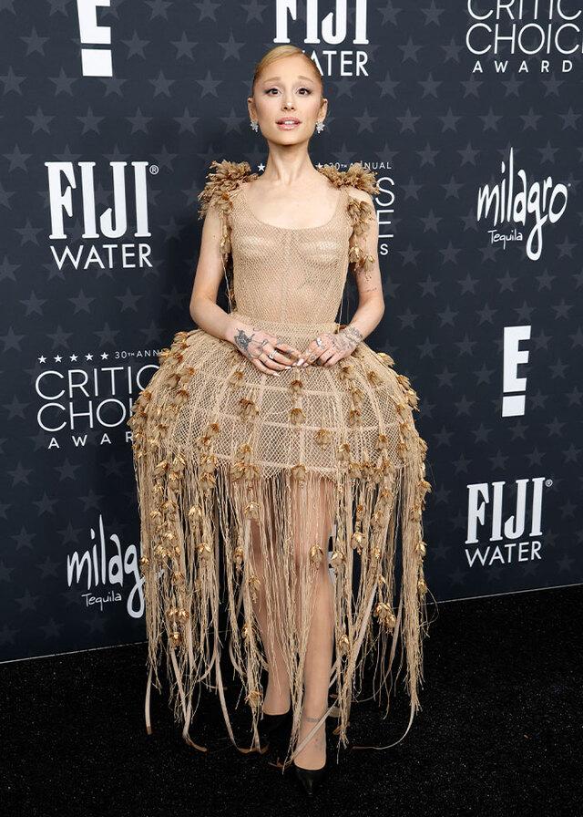 Ariana Grande’s Glinda-Inspired Gown at the Critics Choice Awards