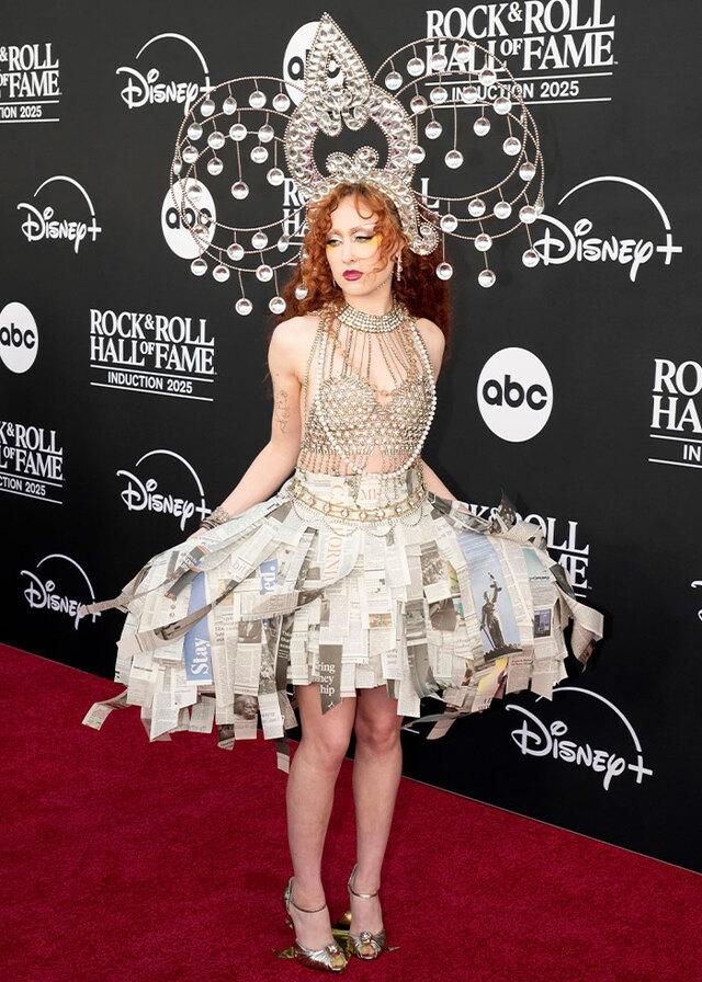 Chappell Roan’s Pearl and Newspaper Look at the Rock & Roll Hall of Fame