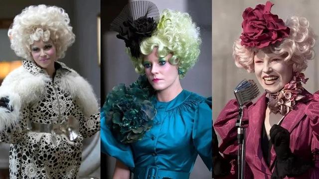From her over-the-top wigs to her extravagant dresses, Effie’s style reflected her privileged life in the Capitol.