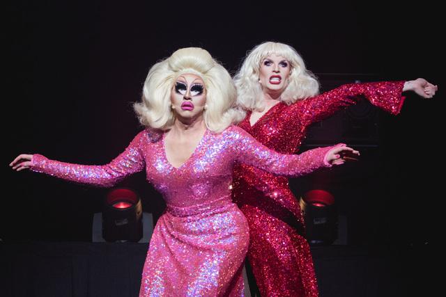 Katya and Trixie Mattel delivering the high-energy performance that fueled their global popularity.